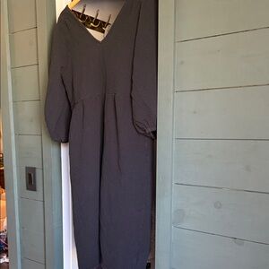 Madewell linen dress, black